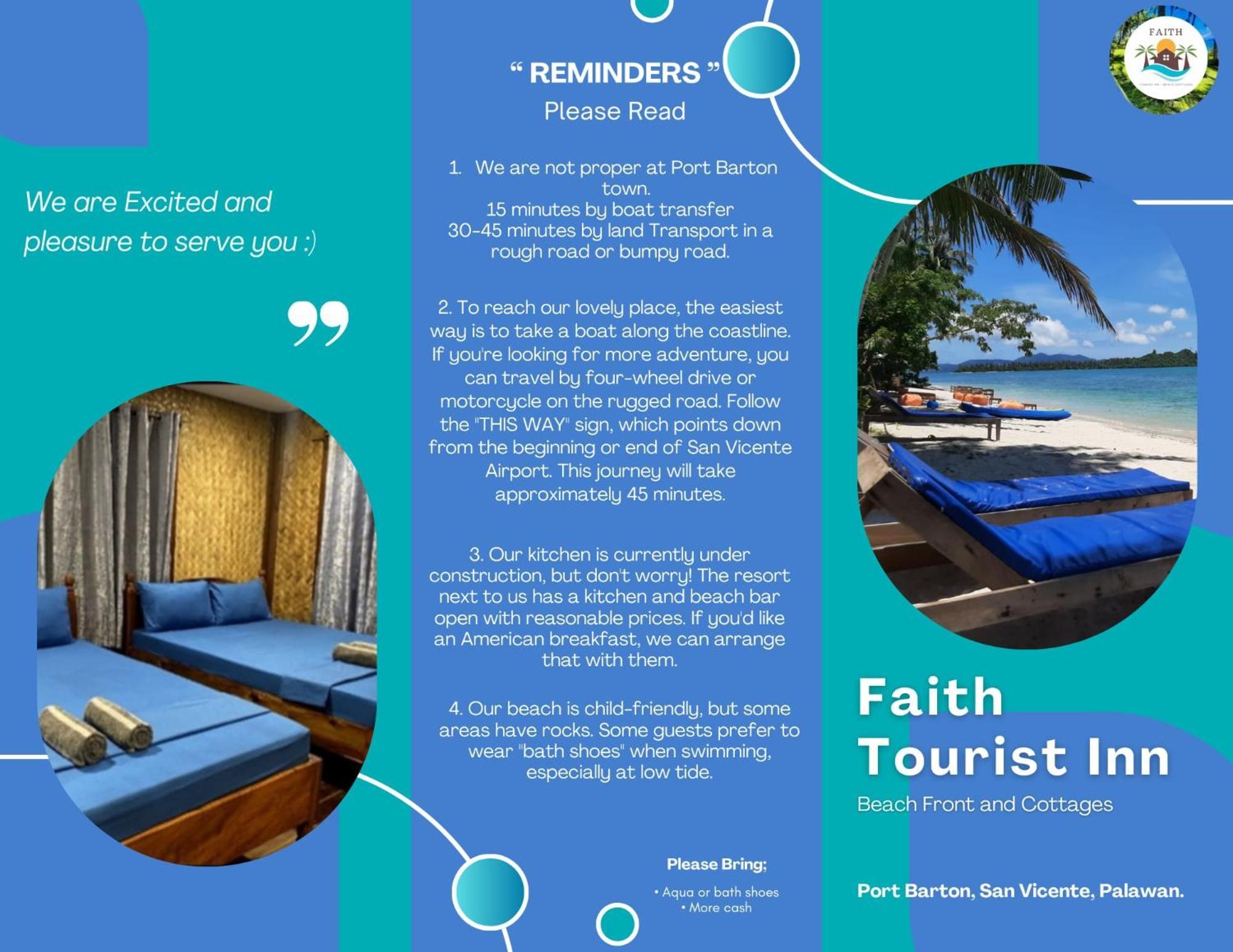 Faith Tourist Inn San Vicente  Esterno foto