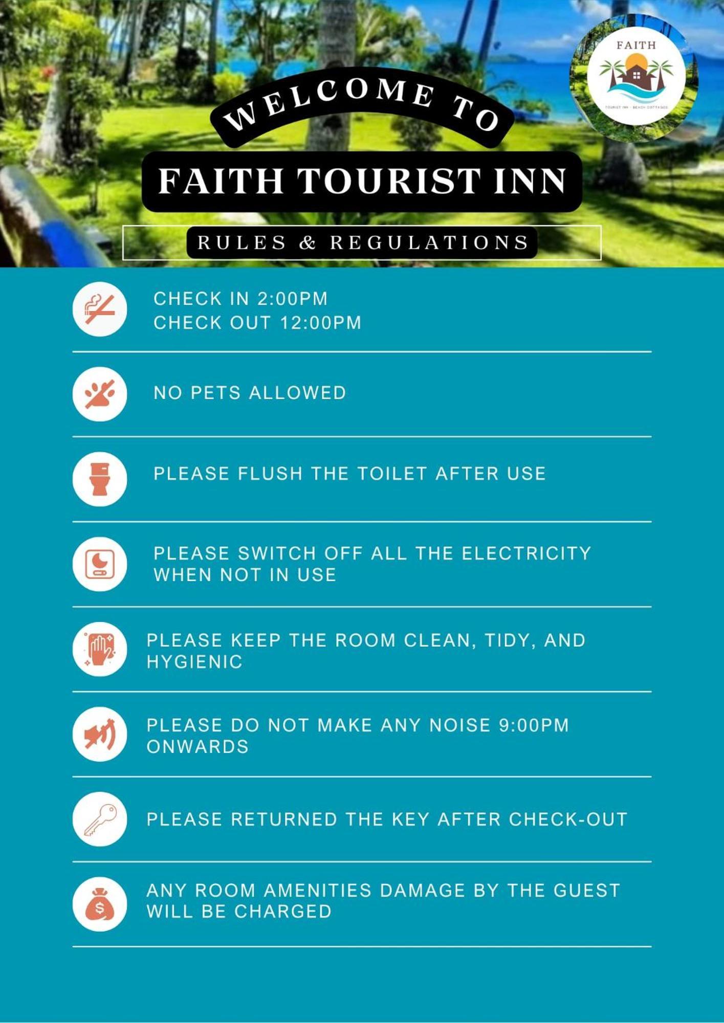 Faith Tourist Inn San Vicente  Esterno foto